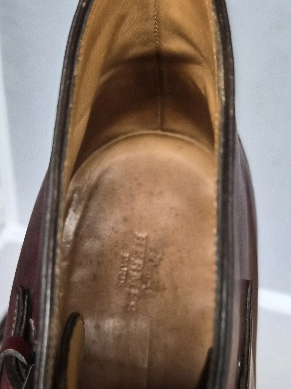 Hermes/John Lobb Double Monk Strap Ankle Boots - Burgundy Calfskin Size 43.5